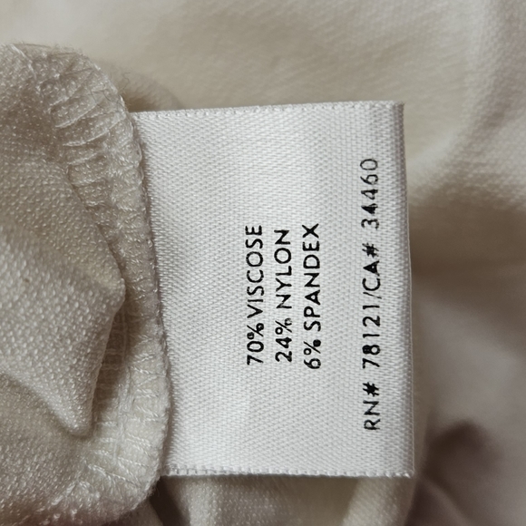 Eileen Fisher S Viscose Nylon Wide Leg White Pants Pull On - Picture 6 of 9